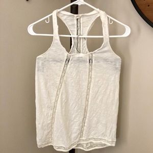 Aerie Lace Raw Hem Racerback Tank Top